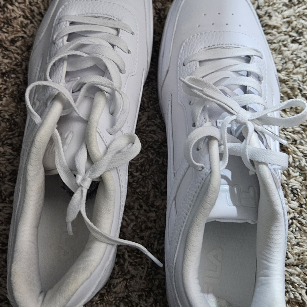 White Fila Leather Sneakers